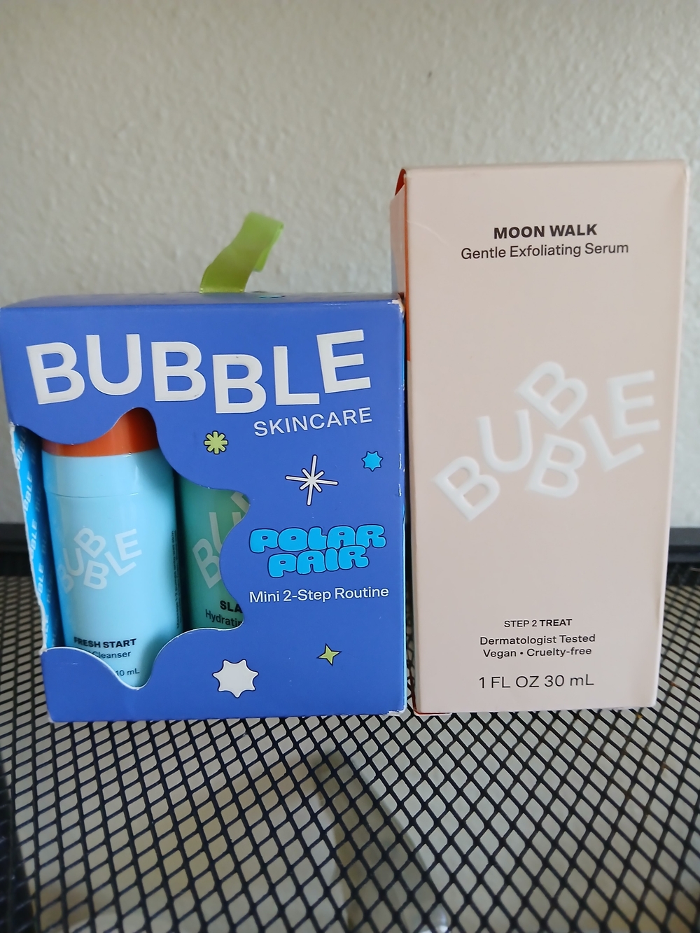 Bubble Skincare Polar Pair Mini 2-Step Cleanser & Exfoliant - Blue/Peach